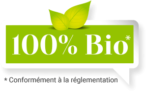 100% Bio conformément à la réglementation